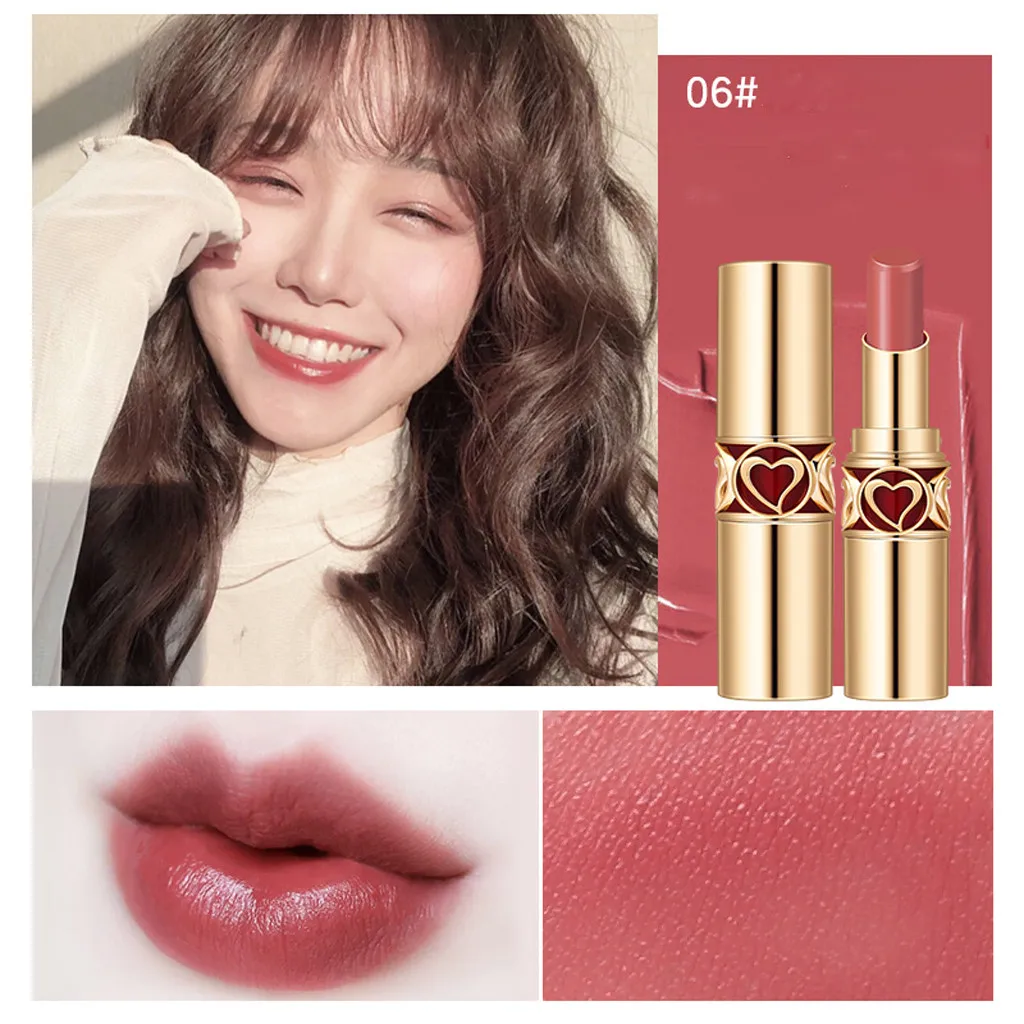 

2019 New 6 Color Waterproof Star Charm Moisturizing Velvet Lipstick Lasting Makeup Non-Marking Non-Stick Cup Lipstick #BL5