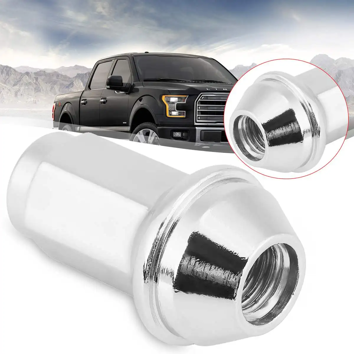 

Replacement Metal Wheel Lock Nut Lug Nut 4L3Z-1012-A For Ford F150 Expedition 2004-2014 14x2 Factory OEM Stainless Lugs Lug Nuts