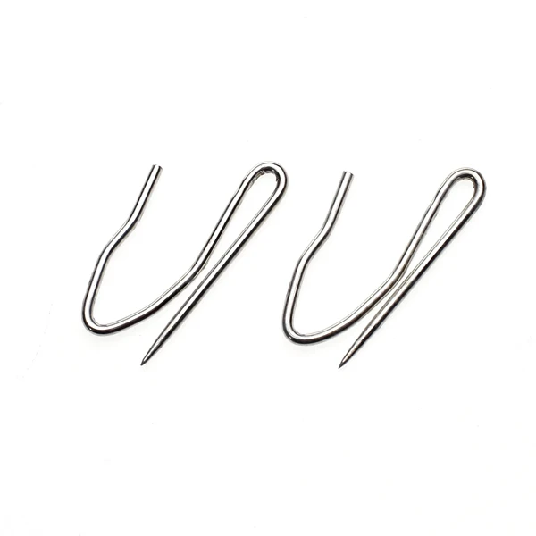 10 Pack Silver Curtain Hooks Pin-On Drapery Buckle Pins for Window Curtains, Door Curtains, Shower Curtains