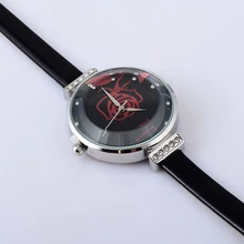 Romantic Rose Floral Vestido de Las Mujeres Relojes Estudiantes Reloj de pulsera de Cuarzo Analógico Reloj de Cuero Cristalino de Lujo de Moda de Corea Delgado S028