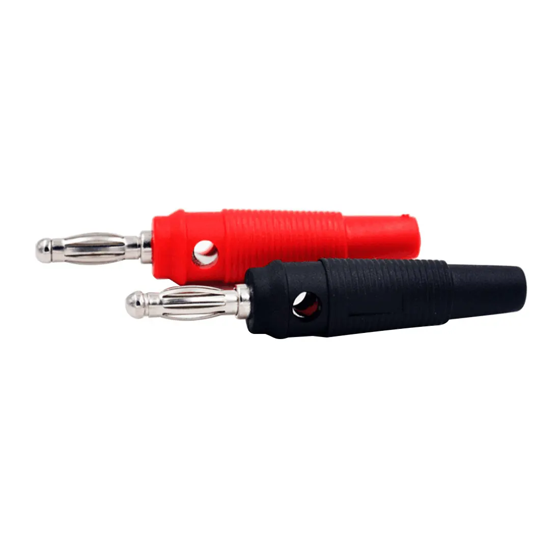 10Pcs/lot Red and Black 4mm Solderless Side Stackable Banana Plug Floor