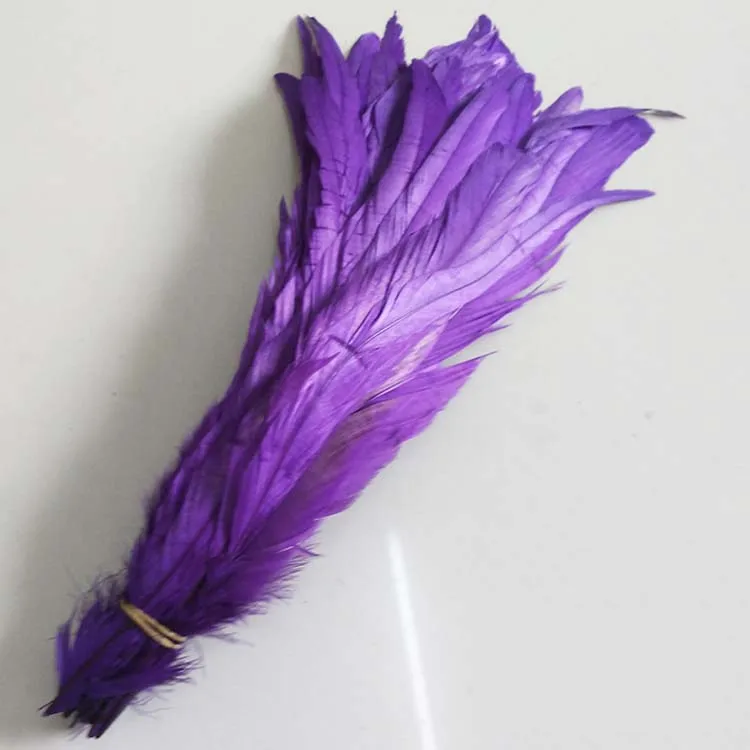 С фабрики 50 шт./лот с перьями из хвоста петуха Красочные 30-35 см(12-14 дюймов) цветные перья для продажи - Цвет: purple