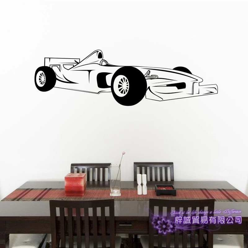 F1 Car Sticker Vehicle Decal Formula racing Cars Posters Vinyl Wall Decals Pegatina  Decor Mural Car Sticker