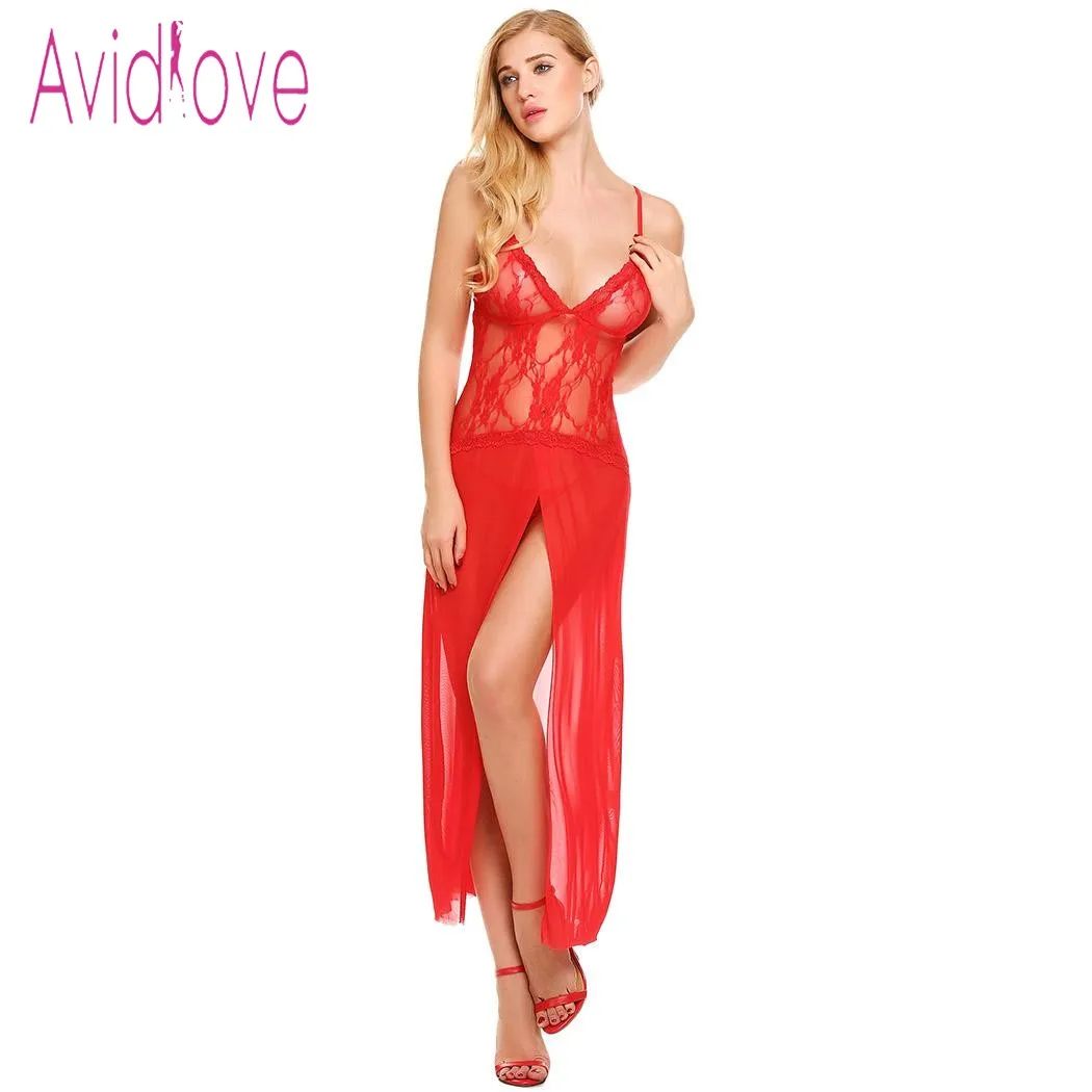 Avidlove женское сексуальное нижнее белье эротические комбинации длинное платье