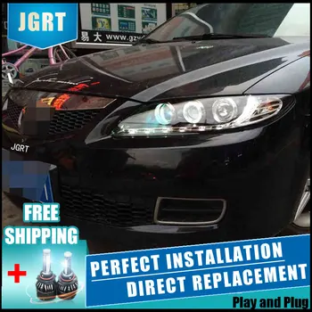 

2PCS LED Headlights For Mazda 6 2003-2014 Car Led Lights Double Xenon Lens Car Accessories Daytime Running Lights Fog Light