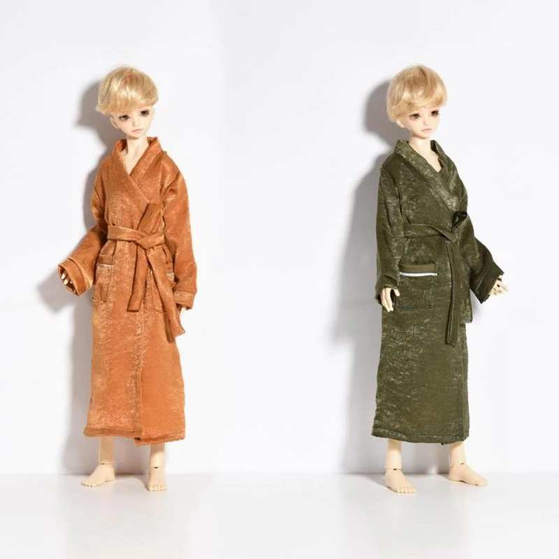 New 1pcs Fashion Doll Pajamas Bathrobe Pure Color Doll Accessories Pajamas Bathrobe Children Classic Toys Cute Girl  Toys  Gifts