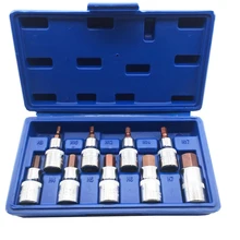 Набор отверток 9 Unids 1/2 шестигранные биты метрический 55 мм Длинный Быстрый Трещоточный гаечный ключ давление квадратное соответствие гаечный ключ рукав Набор бит