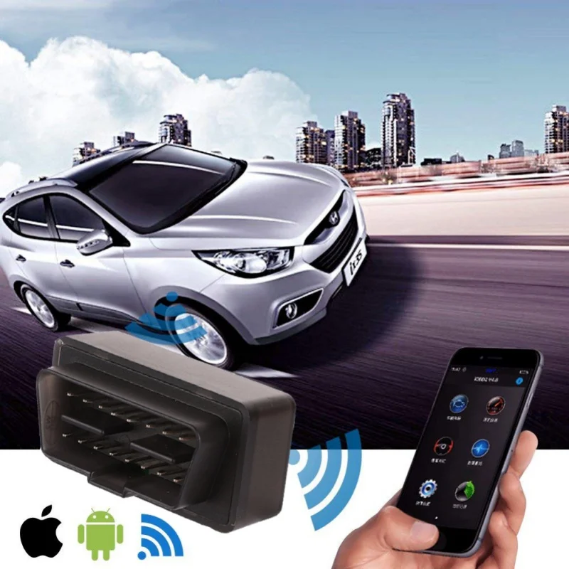 Автомобильный диагностический мини сканер ELM327 ElM 327 Wi Fi V1.5 OBD2 II с поддержкой