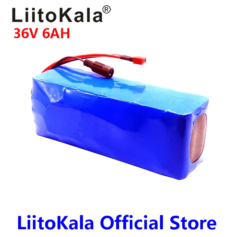 Liitokala 36 V 6Ah 18650 аккумуляторная батарея, модифицированные велосипеды, защита электромобиля с PCB+ 36 V 2A зарядное устройство