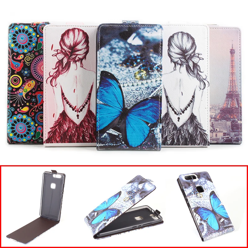 

Phone Cases for Huawei Honor V8 Pattern Leather wallet flip Leather Case Flip Cover for Case Phone Cover
