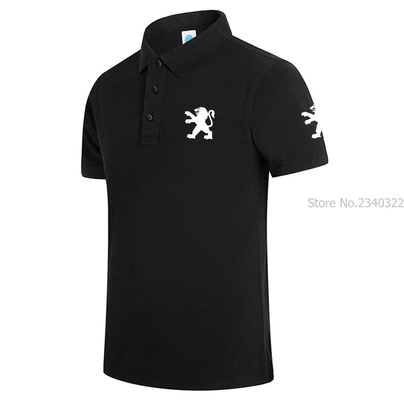 Летняя Классическая брендовая мужская рубашка, Мужская рубашка поло peugeot, рубашка поло с коротким рукавом, дизайнерская рубашка поло размера плюс S-3XL