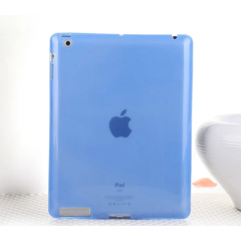 

Soft TPU Rubber Silicon Transparent Case Cover Skin Protector for Apple iPad 2 3 4 Tablet Bag+screen protector+stylus M2C042D