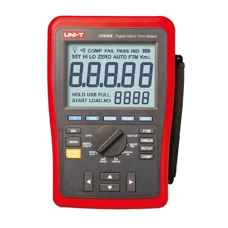 

UNI-T UT620B Digital Micro Ohm Meters Manual Range UT-620B LCD 60000 Counts Display High/Low limit Alarm USB Interface