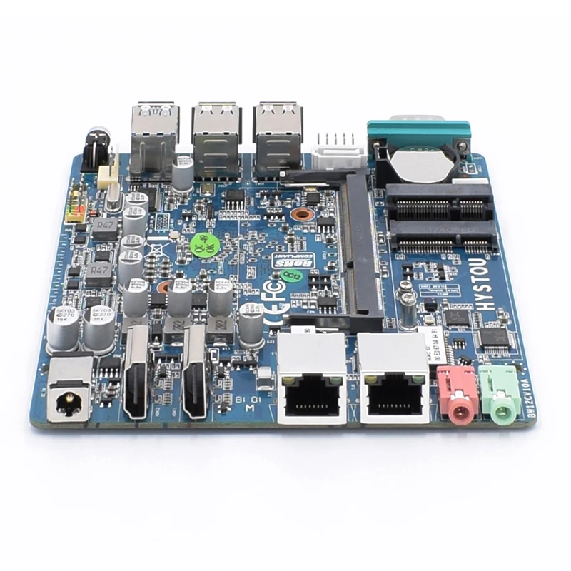 Hystou Мини ПК Nano ITX Промышленная материнская плата 12*12 см Intel N3160 безвентиляторный X86