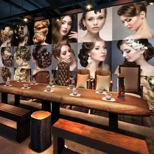 Пользовательские фото обои персонализированные моды салон красоты дизайн фон обои росписи Парикмахерская украшения