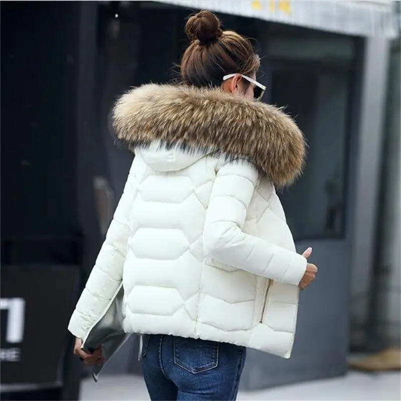 Womens Faux Fur Hooded Warm Winter Loose Mid Long Parka Coat Thicken 2019 New