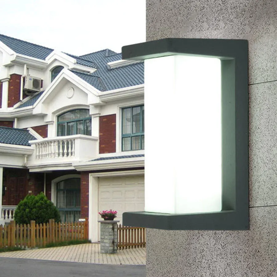 Beiaidi ip54 10 Вт настенный светильник напольный Водонепроницаемый LED Светильники для крыльца современный Алюминий вилла забор сад балкон шлюз