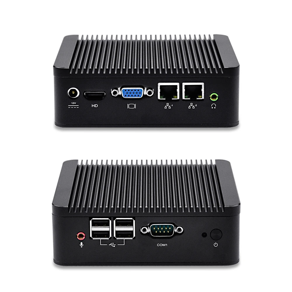 Qotom-Q210S-S02 Business Computer with Core I3 3227U 3M Cache 1.90 GHz Ivy Bridge Mini PC (4G RAM, 24G SSD, HDD, WiFi, BT)