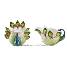 Павлин молоком и сахаром чайник, кофе Teaset