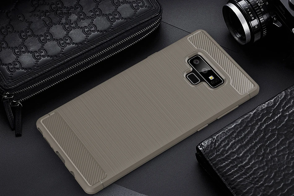 TOMKAS Carbon Fiber Case For Samsung Galaxy Note 9 Soft Silicone TPU Phone Cases Half-wrapped Cover Coque Funda Carcasa Capa  (13)
