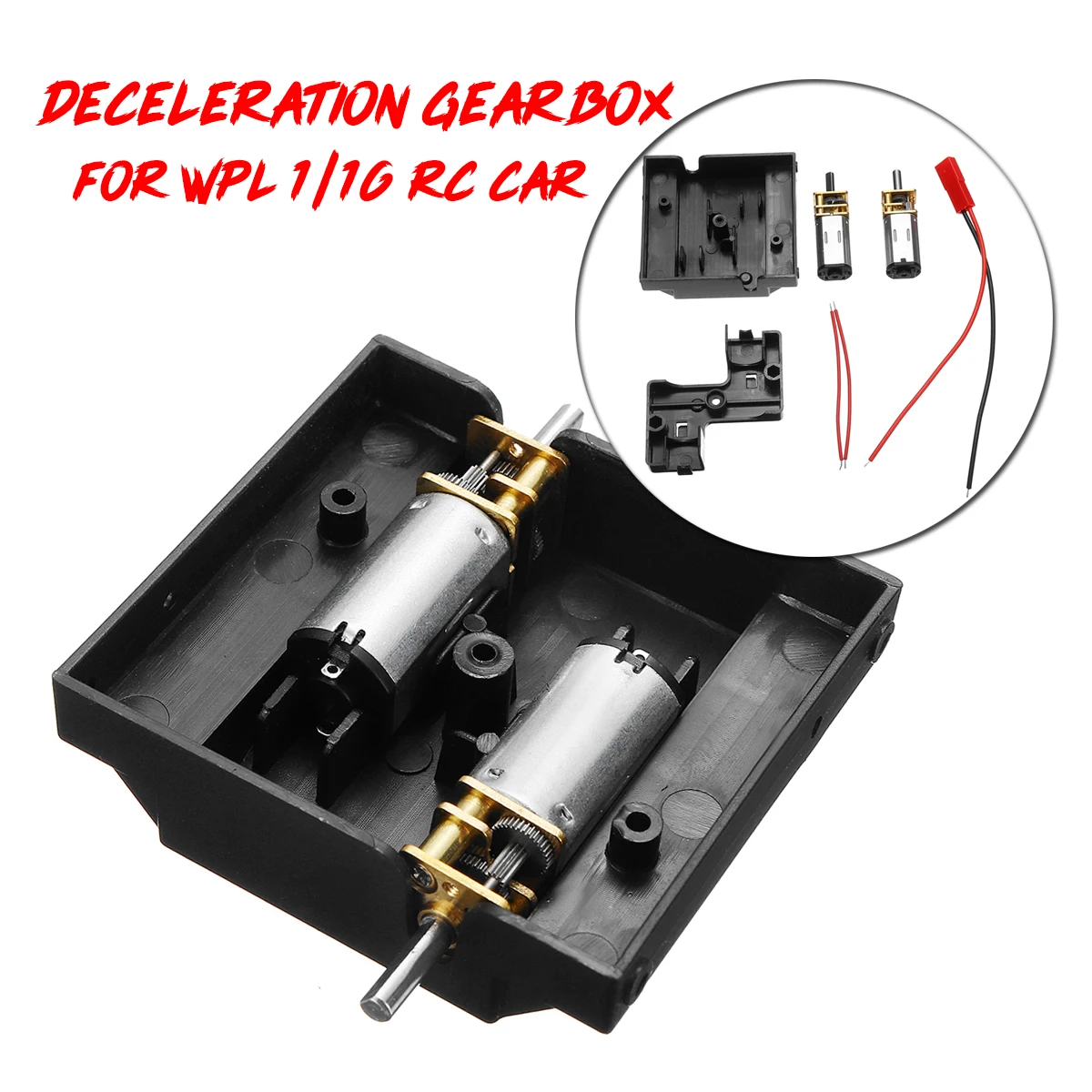 Deceleration Gear Box Set Replacement Spare Parts For WPL 1/16 C14 C24 RC Car Durable Increase Climbing Ability Smoothly Metal Deceleration Gear Box Set Replacement Spare Parts For WPL 1/16 C14 C24 RC Car Durable Increase Climbing Ability Smoothly Metal