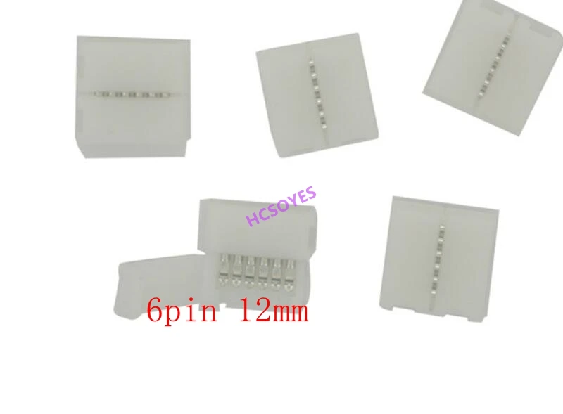 100 шт. 2pin 3pin 4pin 5pin 6pin Бесконтактный RGB светодиодный адаптер для 5050 8 мм 10 12 ширина