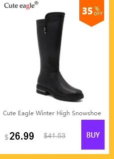 Милые зимние сапоги с орлом для девочек; обувь из искусственной кожи; Детские теплые плюшевые фетровые сапоги; резиновые ботинки для девочек; модные высокие сапоги