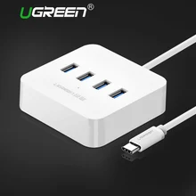 Ugreen USB c HUB 4 Порты OTG USB 3.0 концентратор со светодиодным индикатором Тип c сплиттер USB хаб для MacBook Xiaomi4C USB-C Тип-C концентраторы