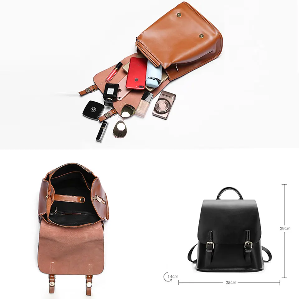 ZROM бренд Для женщин ретро рюкзак высокое качество из натуральной кожи рюкзаки для девочек модная сумка модные классические рюкзаки