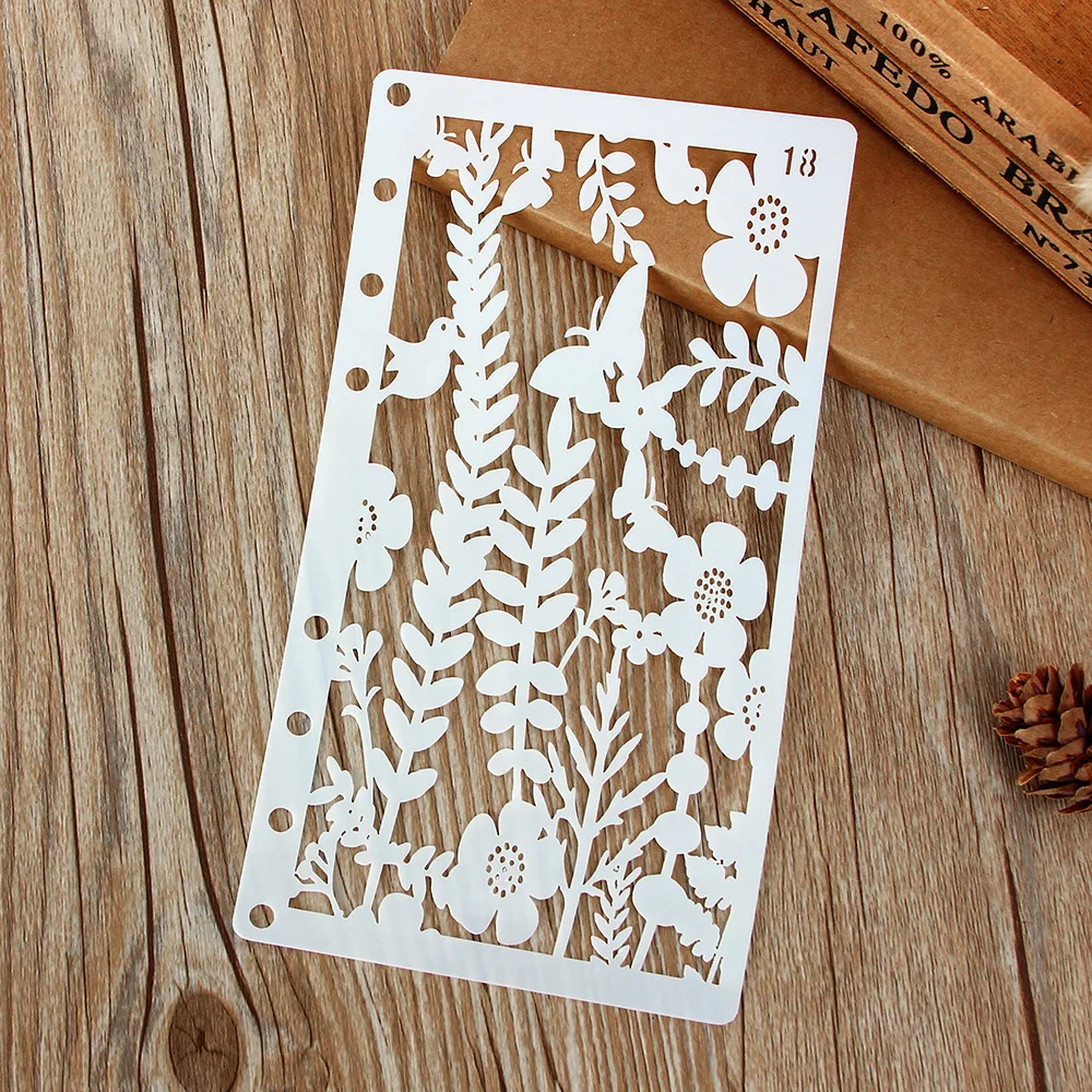 1Pcs A6 Pruim Bloem Vlinder Diy Craft Gelaagdheid Stencils Schilderij ...