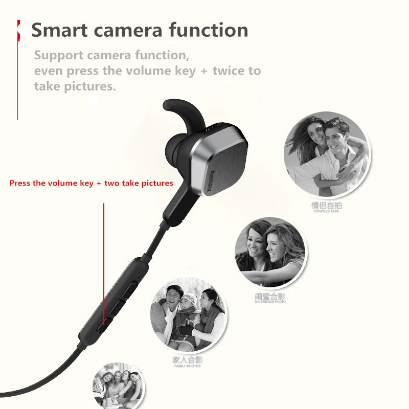 Remax S2 Магнитная Спортивная Bluetooth гарнитура белые наушники с микрофоном Музыка чистый объем+ оригинальная посылка для iPhone