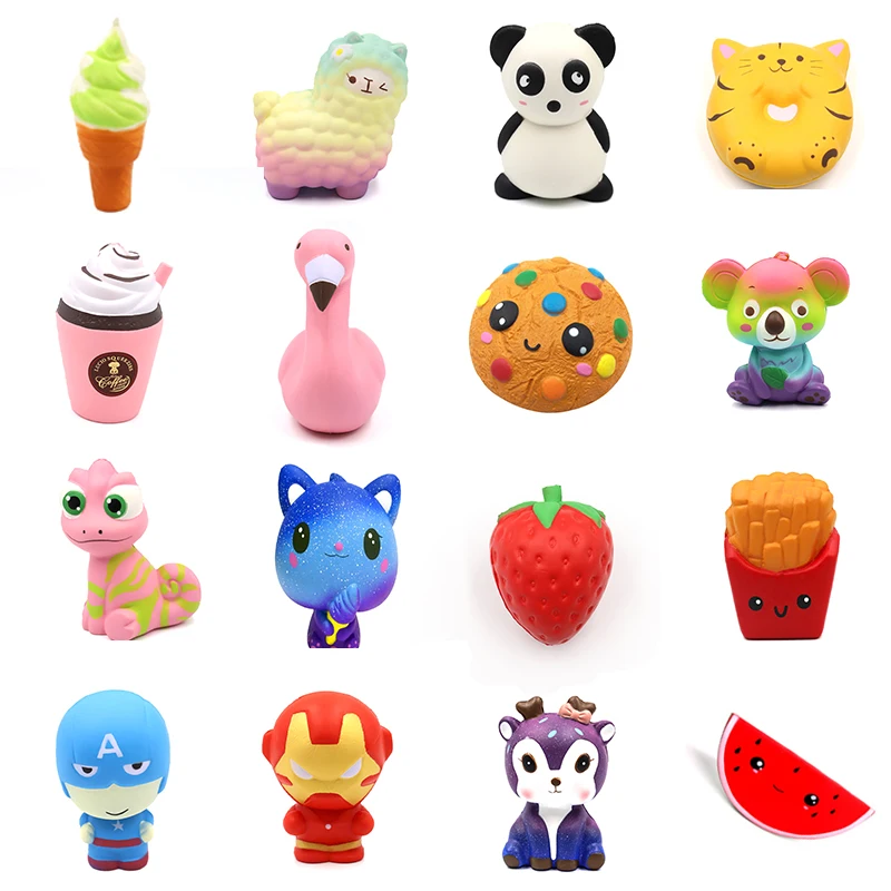 

Smooshy Mushy Squishy Toy Unicorn Fruit Slow Rising Stress Relief Gadget Smooshy Mushy Squishy Pack Kids Funny Keychain Gift