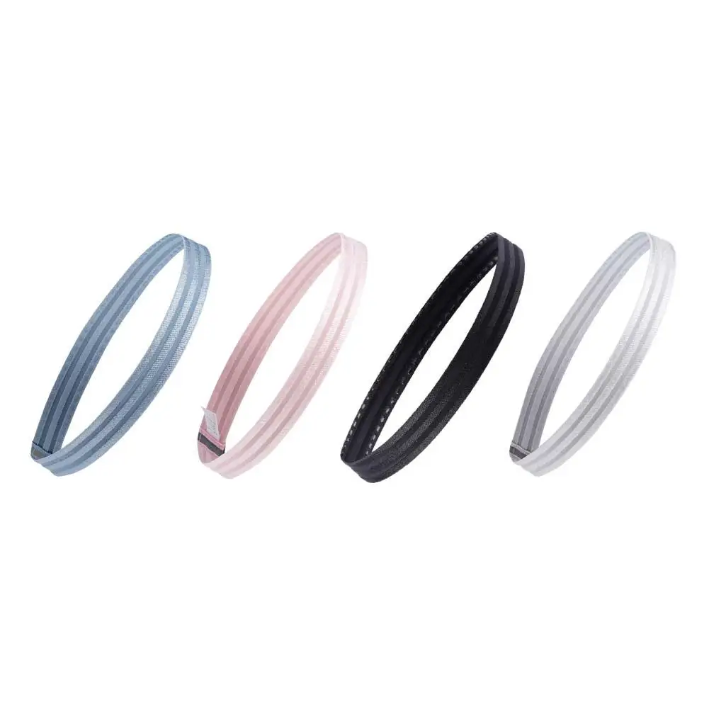 

4 Colors Fashion Modern Non-Slip Sports Headband Sweat-Absorbent Hair Band Elastic Silicone Sweatband for Running Fitness Yoga
