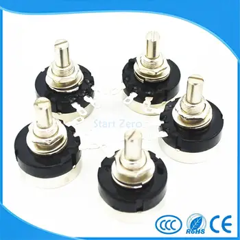 

5PCS B203 Single Turn Rotary Carbon Cosmos Tocos Potentiometer 20K Ohm RV24YN 20S