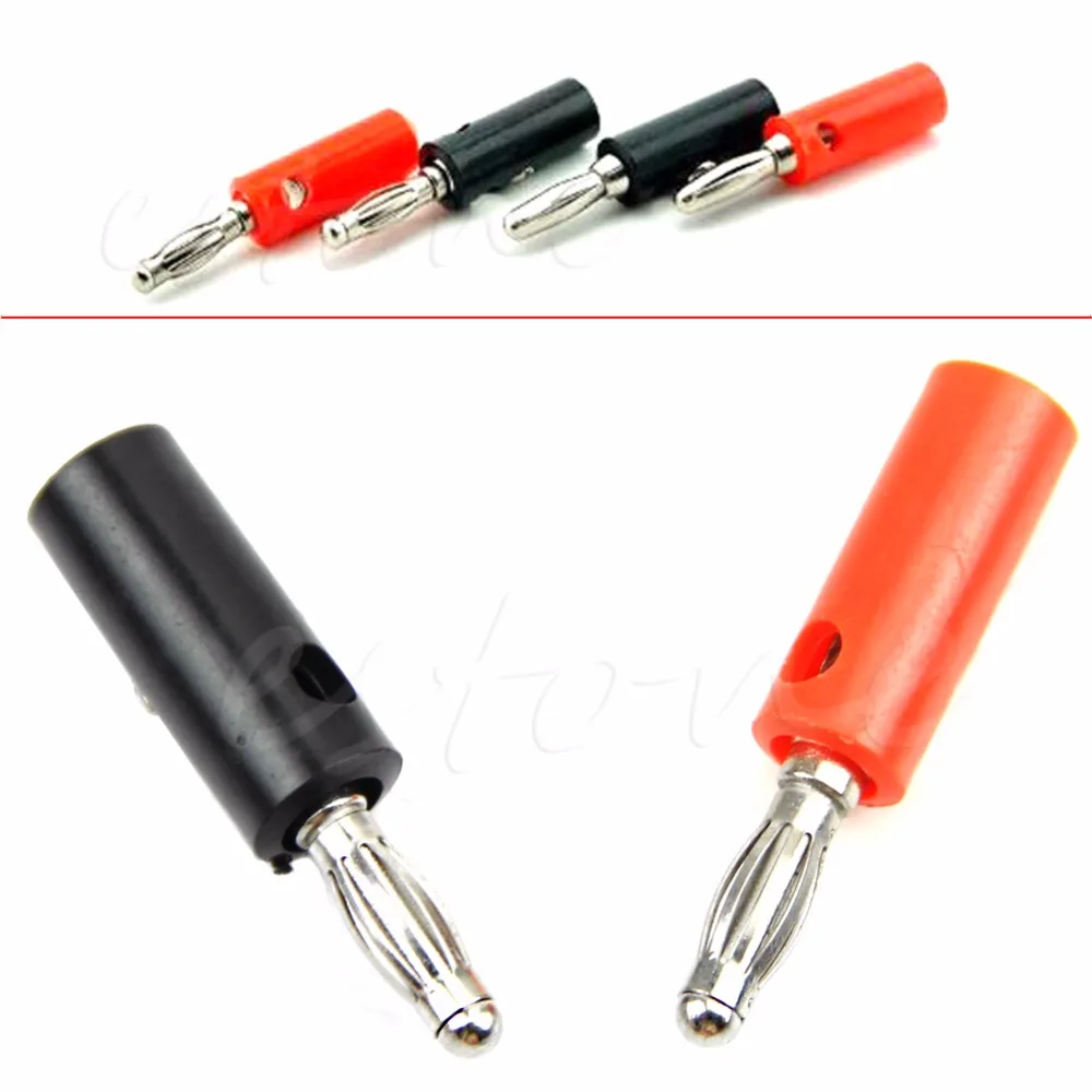 

10pcs Speaker Wire Banana Plug Connectors 4mm Adapter Real Cable Entry