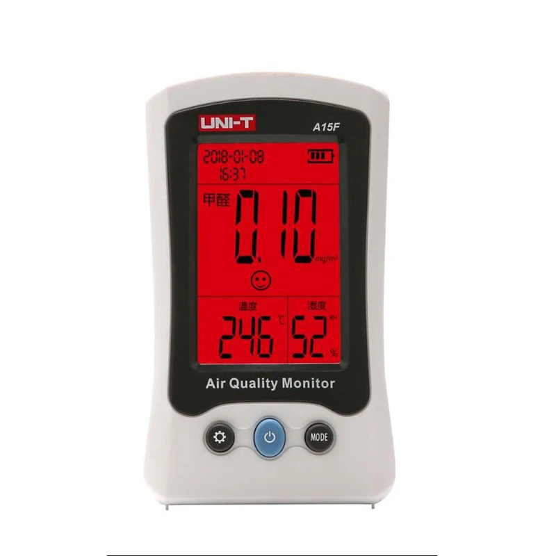 UNI-T A15F монитор качества воздуха детектор формальдегида тестер Измеритель температуры и влажности HCHO перезаряжаемый анализатор газа