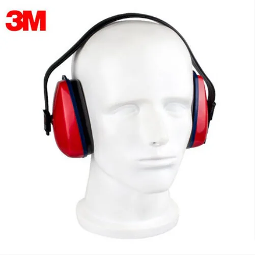

3M 1425 Anti-noise Safety Earmuffs Noise Reduction Earplugs Headwear Red Ears Protector E0419