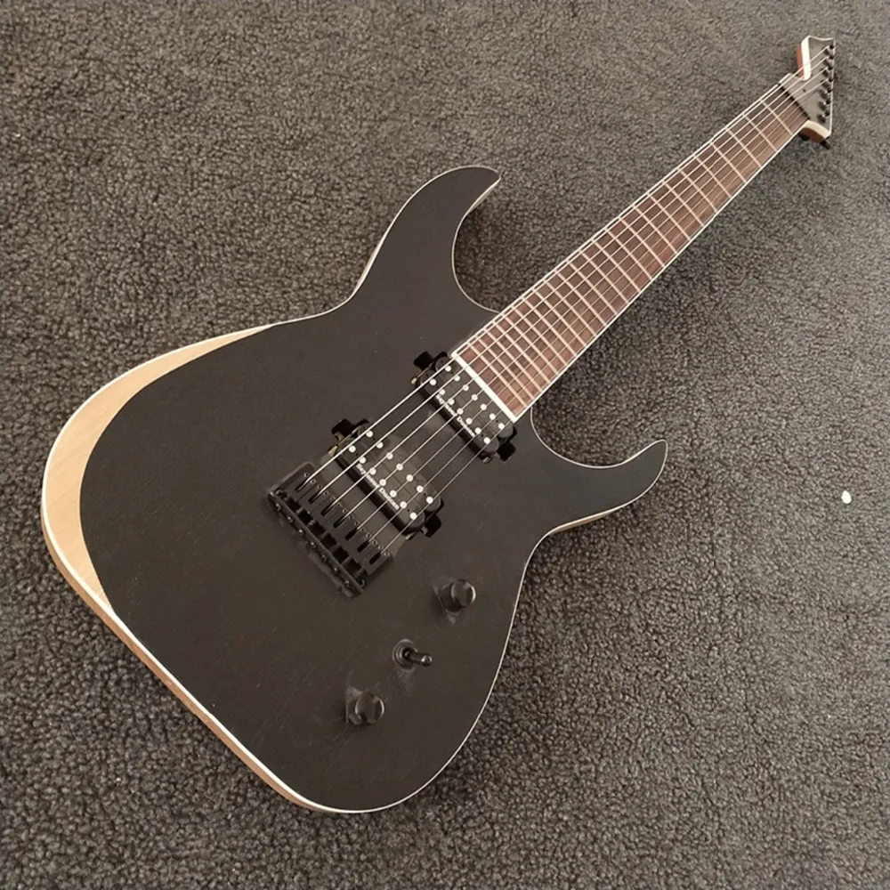 

7 strings Blackmachine Black Top,Natural Color Back and Sides,B2 B6 B8,Free Shipping