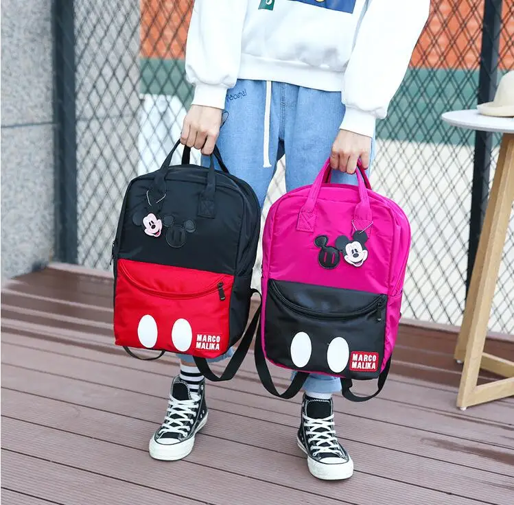 

2018 New Fashion Cartoon Mickey Backpack Girls Lovely Bag Women's Backpacks Sweet Bowtie Female School Bags Mochila Feminina