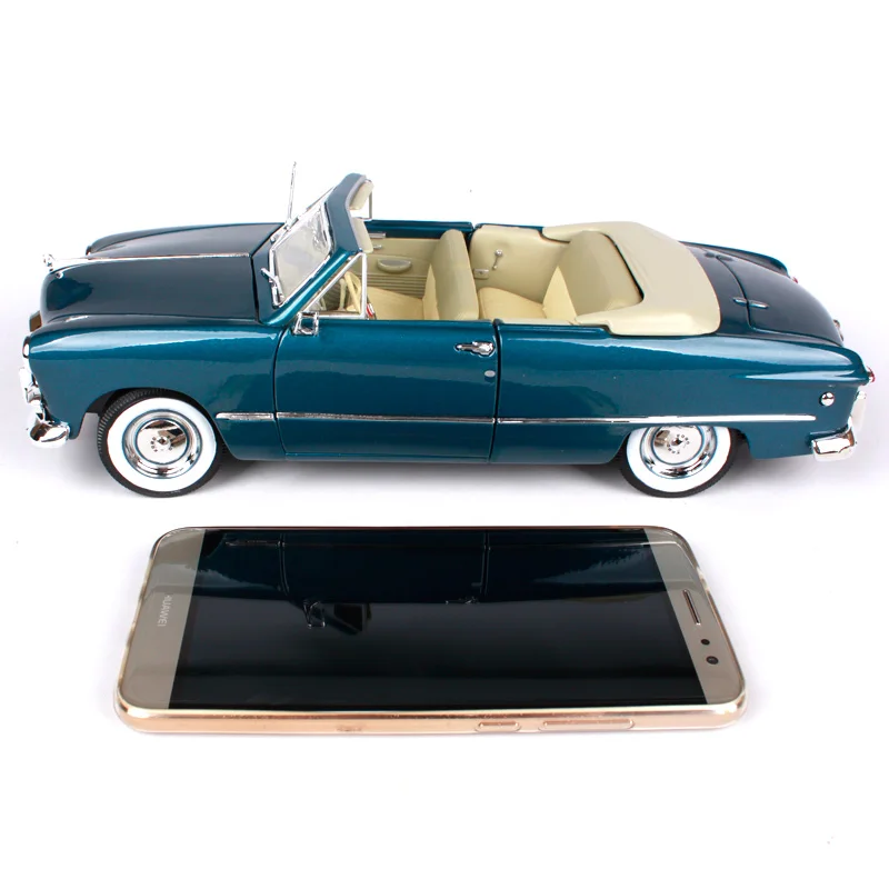 Maisto 1:18 1949 ford серый синий старый автомобиль литья под давлением 270*100*85 мм роскошная винтажная модель автомобиля с открытым верхом автомобильный коллекционный 31682