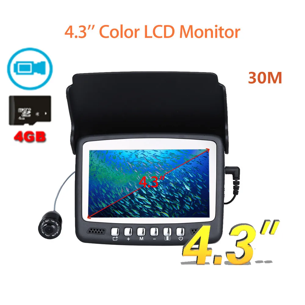 

Eyoyo 30m Professional Fish Finder Underwater Fishing Camera 4.3" Color HD Monitor with Recording Function Camera For Fishing