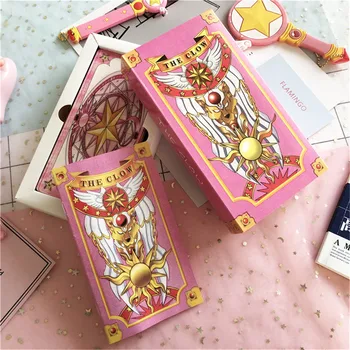 

Cosplay Halloween props Card Captor SAKURA Tarot KINOMOTO SAKURA Magic props Tarot for card games Pink/Yellow game props costume