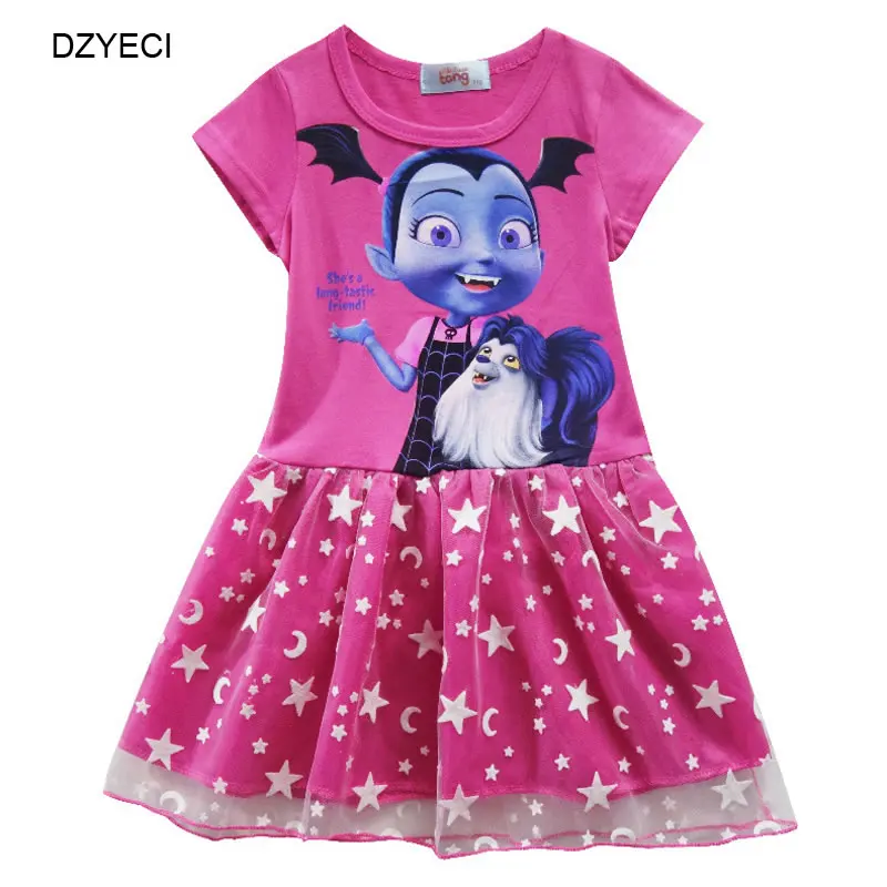 Disfraz Vampirina/платье для маленьких девочек; костюм для рождественского карнавала; детское кружевное платье для маскарада; vetement enfant fille