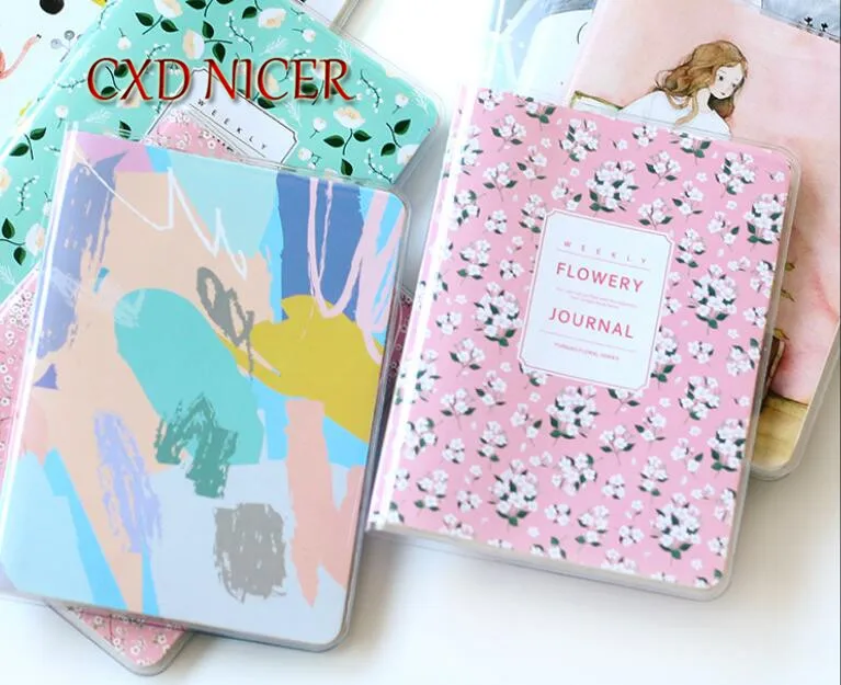

Floral A6 Pocket Pvc Cover Notebook Small Portable Notepad Week Plan Monthly Plan Diary Planner Efficiency Note Book DD2007