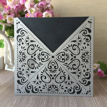

20pcs/lot Pearl Paper Laser Cut Invitations Card Romantic Wedding Decorations Party Supplies Gift Greeting Card