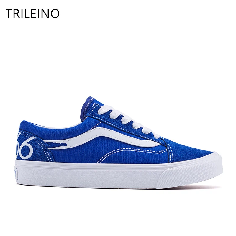 

Top quality blue white 1966 low-top CLASSICS old Unisex MEN WOMEN'S skool canvas shoes Sports Skateboarding shoes sneakers