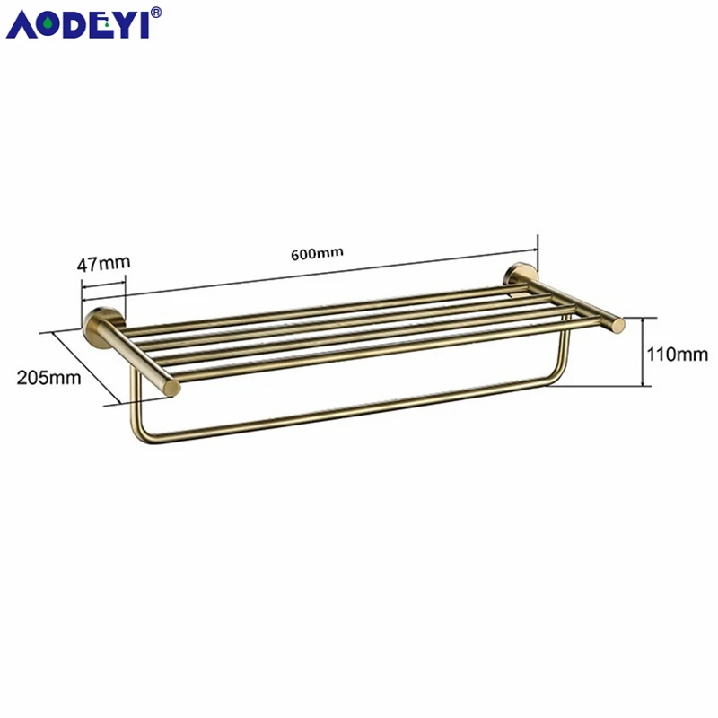 Bathroom Hardware Set Brushed Gold Robe Hook Towel Rail Rack Bar Shelf Paper Holder Wall Mount Bathroom Accessories SUS 304