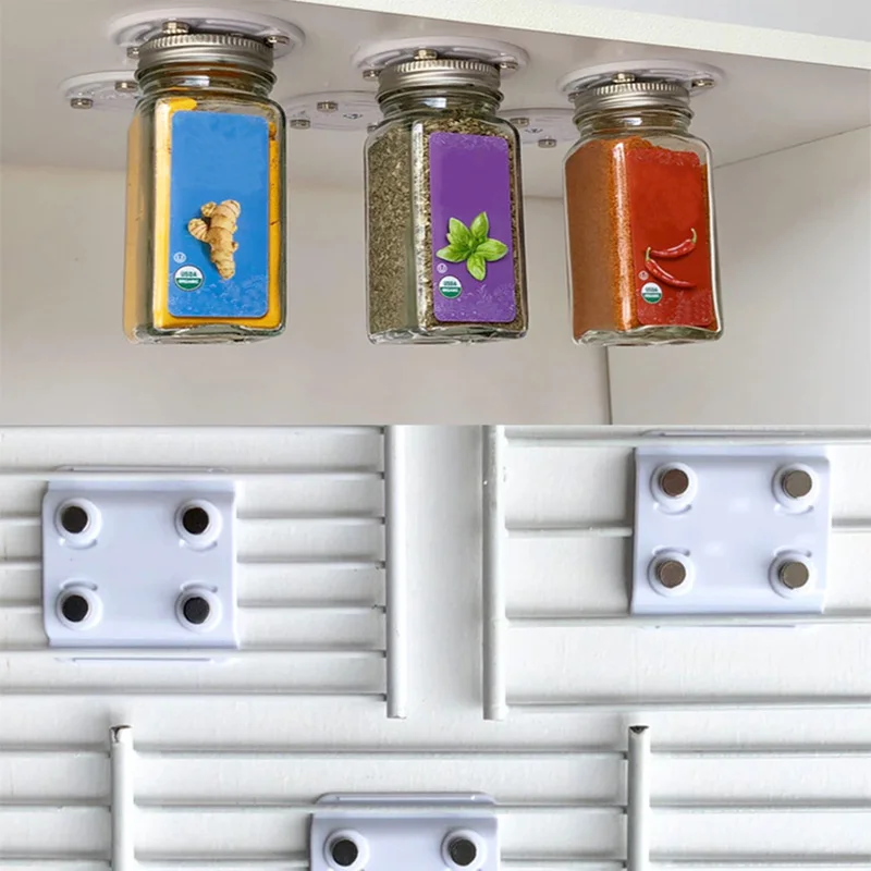 

Kitchen Strong Refrigerator Storage Tool Creative Can Loft Magnetic Canned Food Hangers Magnetic Hooks Save Space