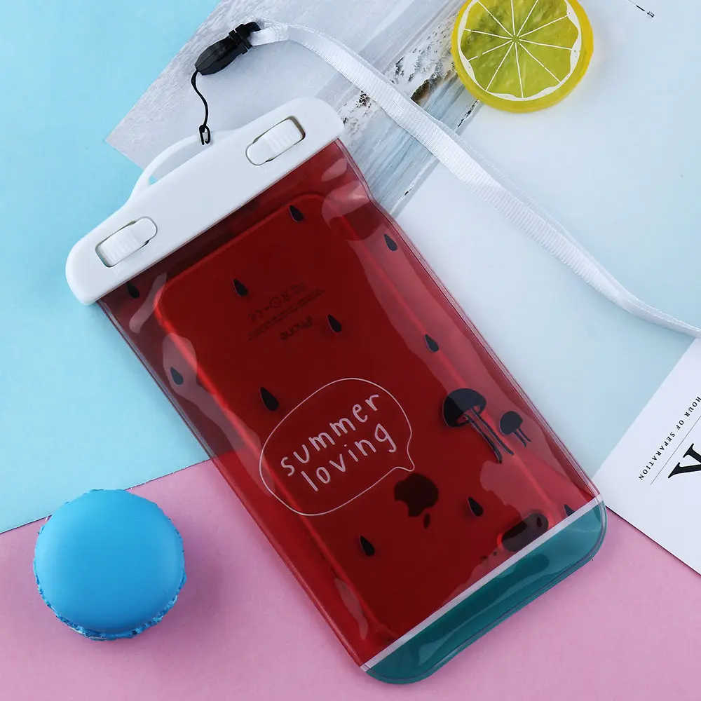 watermelon KISSCASE водонепроницаемая сумка чехол для телефона samsung S8 S6 S7 Edge Для huawei P20 безопасная сумка для плавания чехол для iPhone 5 6 S 7 - Цвет: watermelon