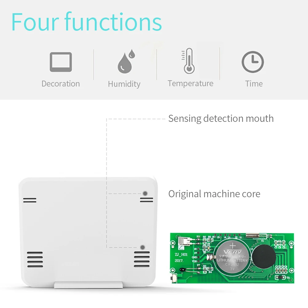 Многофункциональный ЖК-цифровой термометр гигрометр крытый Открытый Автоматический электронный измеритель температуры и влажности монитор Часы